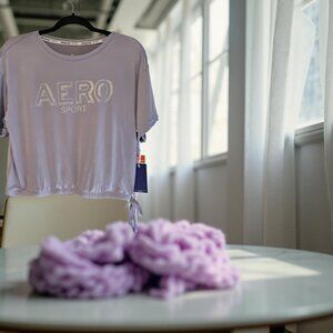 1 NWT Size Small Purple Aeropostale Sport Purple Top